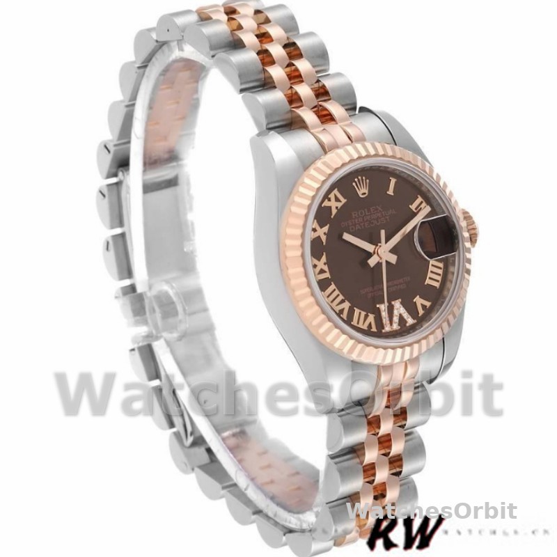 Rolex Datejust 179171 Chocolate Brown Dial Fluted Bezel 26MM Lady Replica Watch