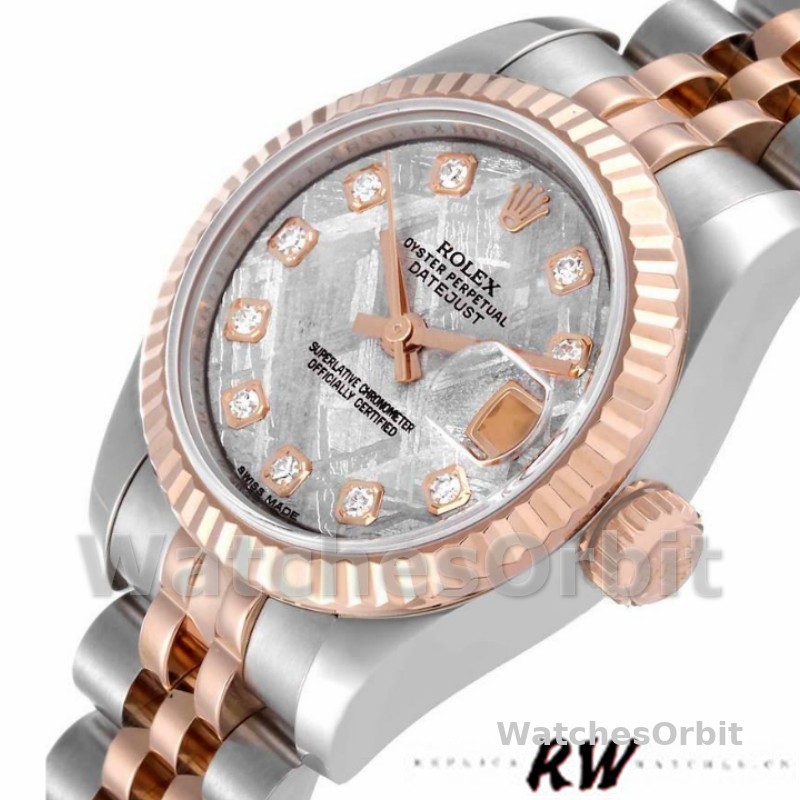 Rolex Datejust 179171 Diamond Meteorite Dial Fluted Bezel 26MM Lady Replica Watch