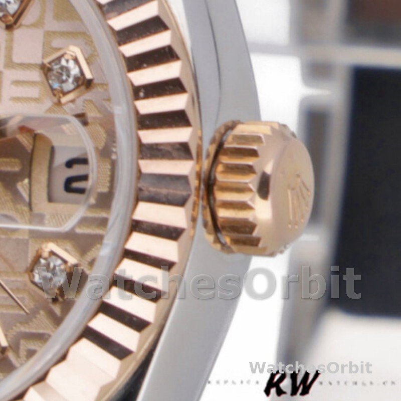 Rolex Datejust 179171 Pink Jubilee Dial Fluted Bezel 26MM Lady Replica Watch