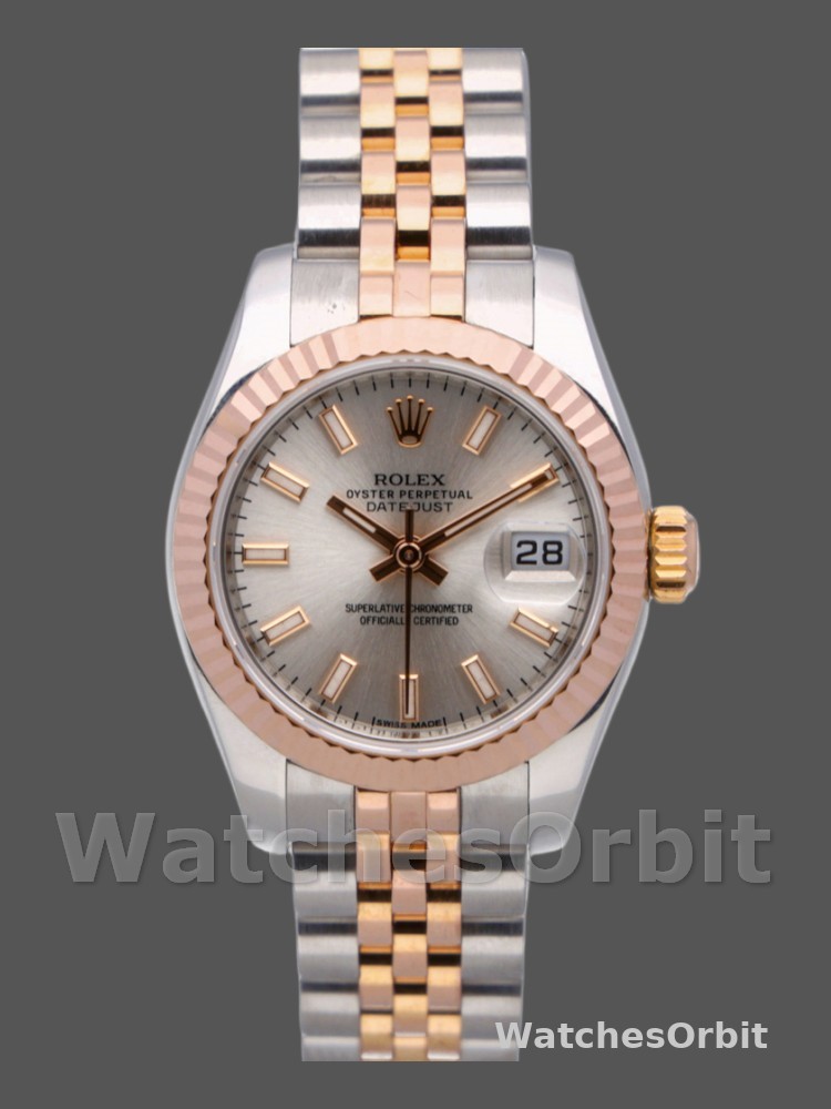 Rolex Datejust 179171 Silver Dial Fluted Bezel 26MM Lady Replica Watch