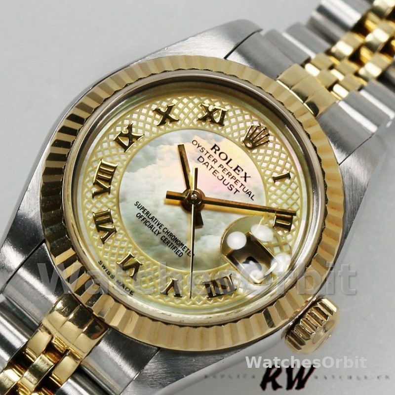 Rolex Datejust 179173 Decorated Mother Of Pearl Champagne Dial 26MM Lady Replica Watch