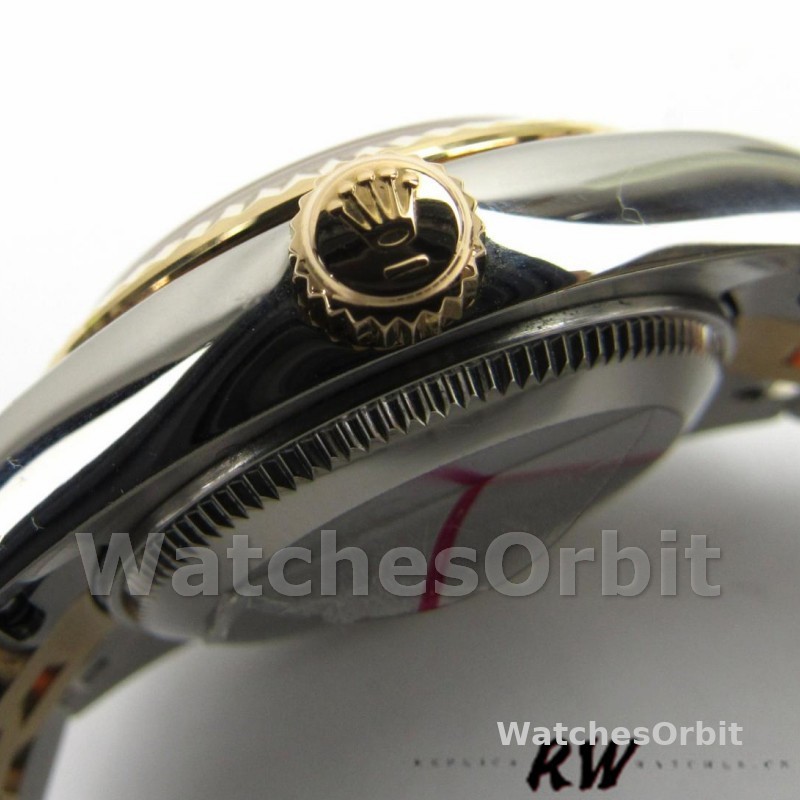 Rolex Datejust 179173 Gray Diamond Dial Fluted Bezel 26MM Lady Replica Watch