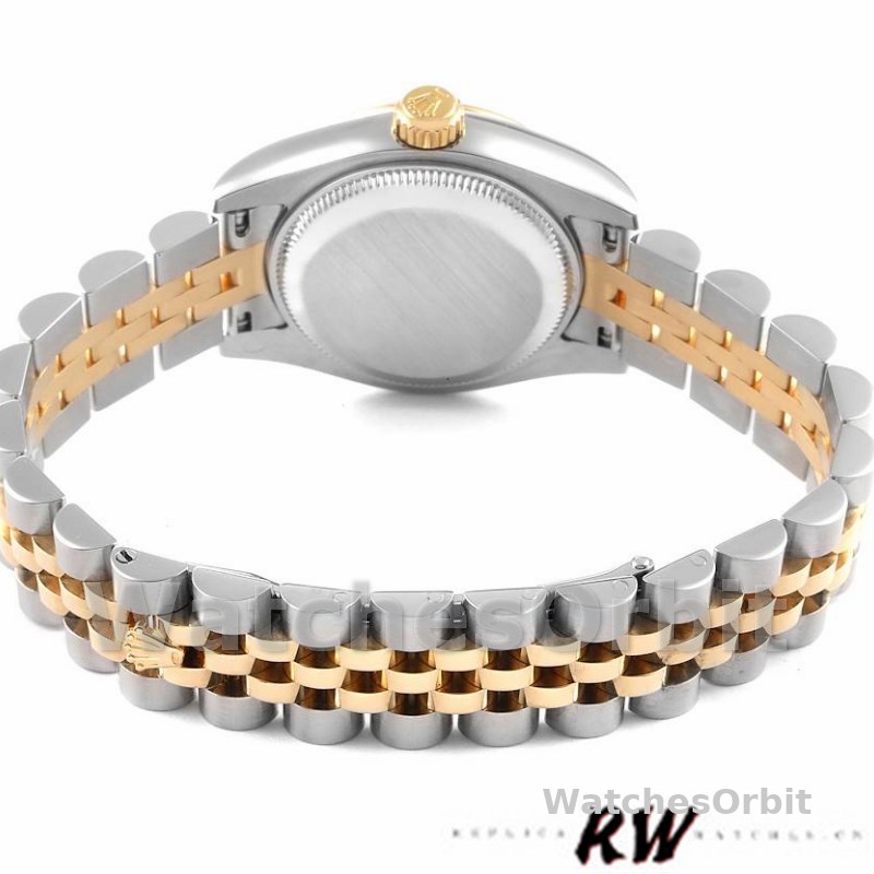 Rolex Datejust 179173 Jubilee Black Diamond Dial Fluted Bezel 26MM Lady Replica Watch