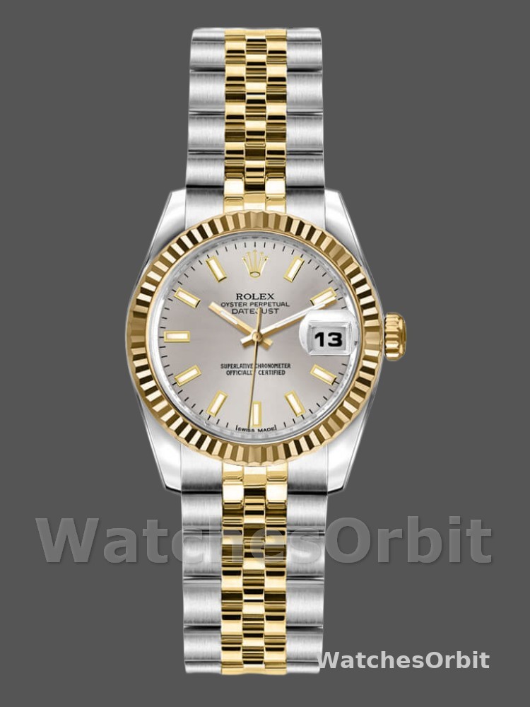 Rolex Datejust 179173 Silver Index Dial Fluted Bezel 26MM Lady Replica Watch