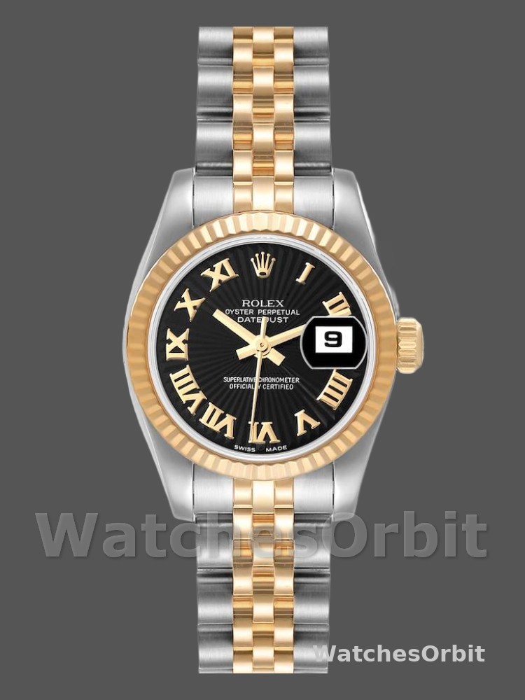Rolex Datejust 179173 Sunbeam Silver Dial Fluted Bezel 26MM Lady Replica Watch
