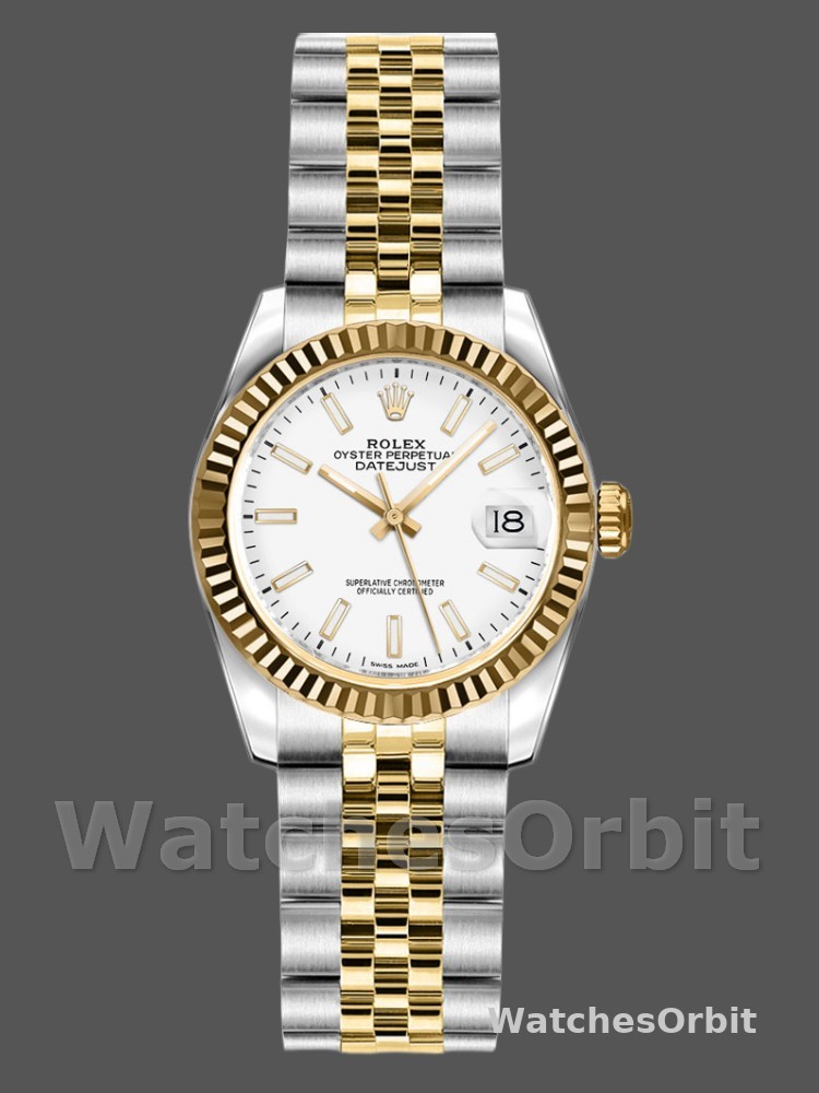 Rolex Datejust 179173 White Index Dial Fluted Bezel 26MM Lady Replica Watch