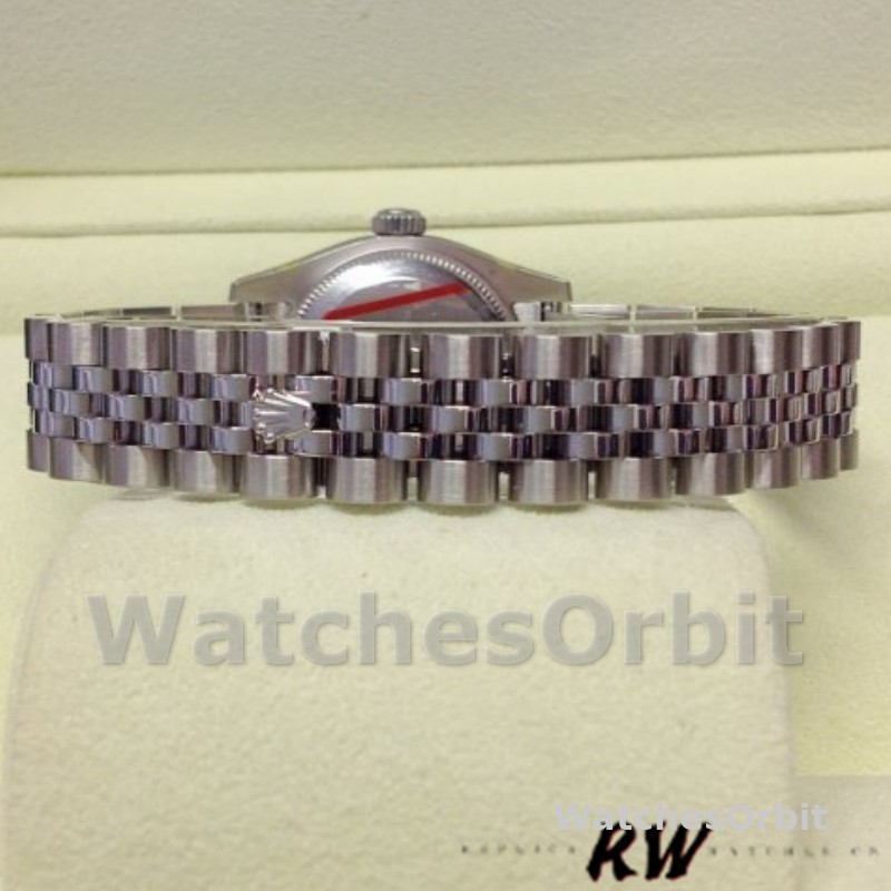 Rolex Datejust 179174 Black Diamond Dial Fluted Bezel 26MM Lady Replica Watch