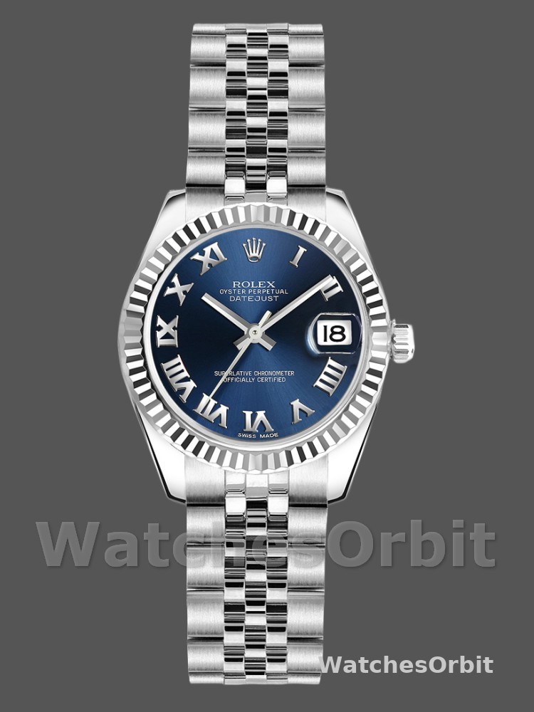 Rolex Datejust 179174 Blue Roman Numeral Dial 26MM Lady Replica Watch