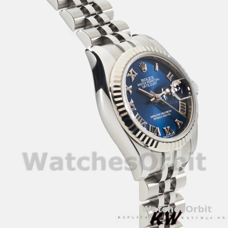 Rolex Datejust 179174 Blue Roman Numeral Dial 26MM Lady Replica Watch