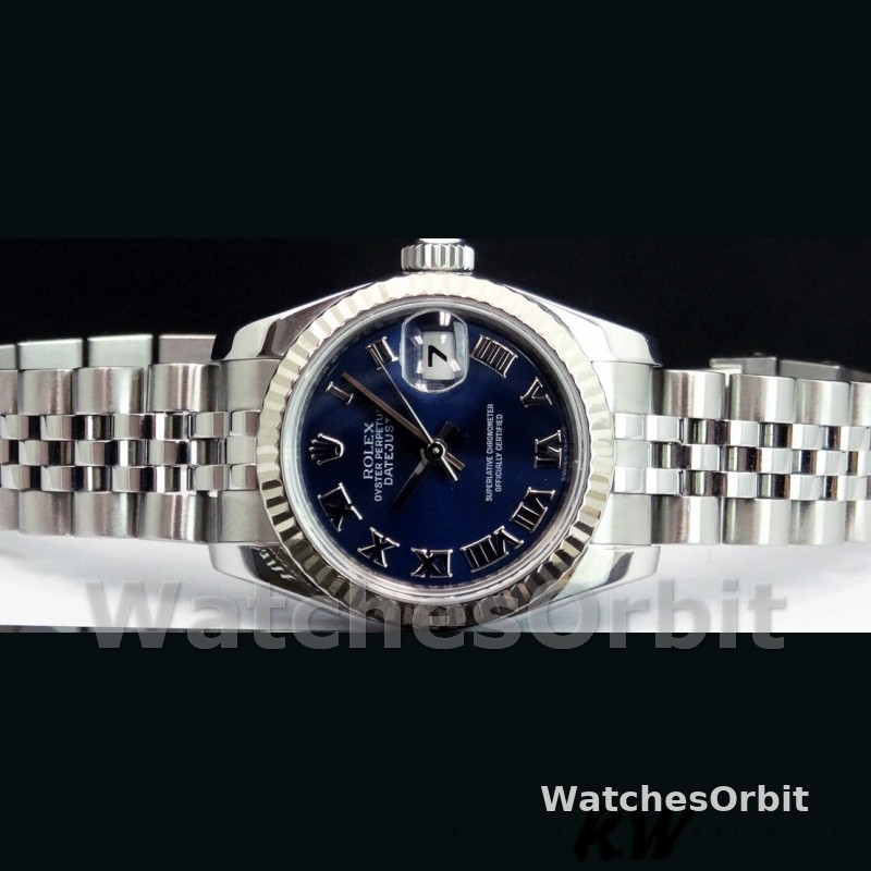 Rolex Datejust 179174 Blue Roman Numeral Dial 26MM Lady Replica Watch