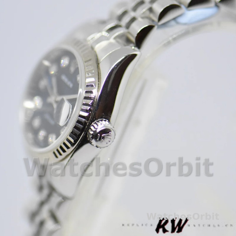 Rolex Datejust 179174 Jubilee Blue Diamond Dial Fluted Bezel 26MM Lady Replica Watch