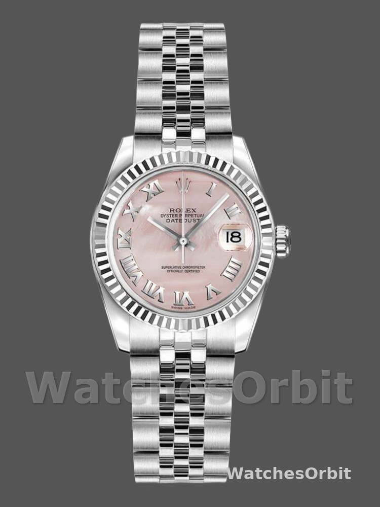 Rolex Datejust 179174 Mother of Pearl Pink Dial Fluted Bezel 26MM Lady Replica Watch