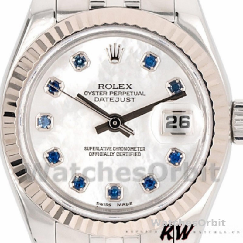 Rolex Datejust 179174 Mother of Pearl White Dial 26MM Lady Replica Watch