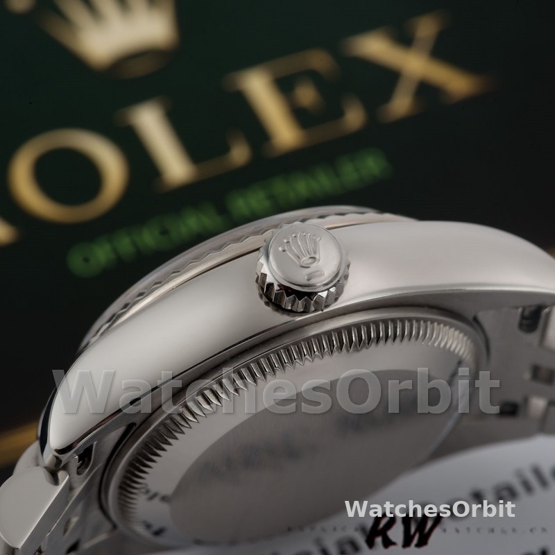 Rolex Datejust 179174 Rhodium Grey Dial Fluted Bezel 26MM Lady Replica Watch