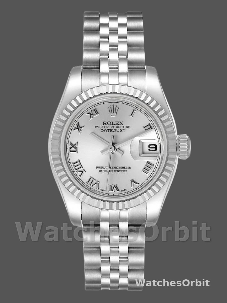 Rolex Datejust 179174 Silver Roman Dial Fluted Bezel 26MM Lady Replica Watch