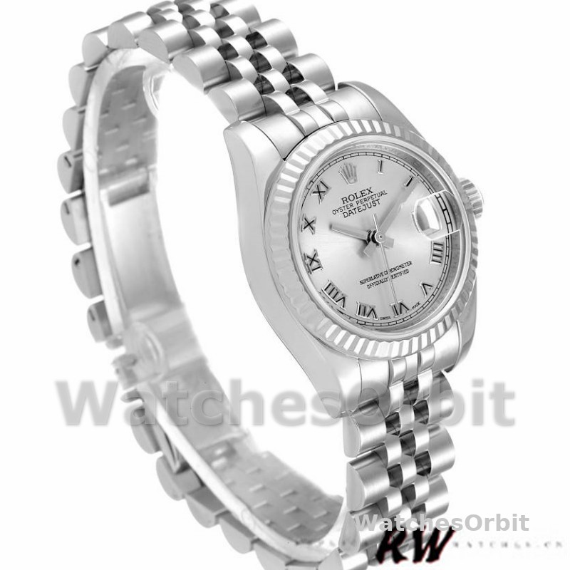 Rolex Datejust 179174 Silver Roman Dial Fluted Bezel 26MM Lady Replica Watch