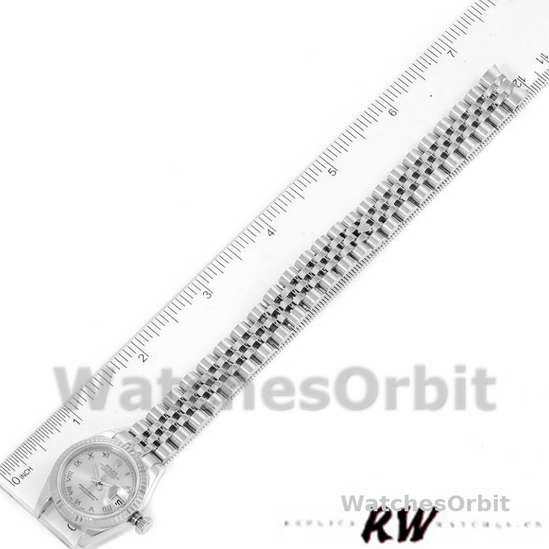 Rolex Datejust 179174 Silver Roman Dial Fluted Bezel 26MM Lady Replica Watch