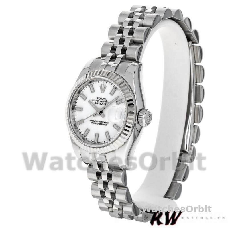 Rolex Datejust 179174 White Index Dial Fluted Bezel 26MM Lady Replica Watch
