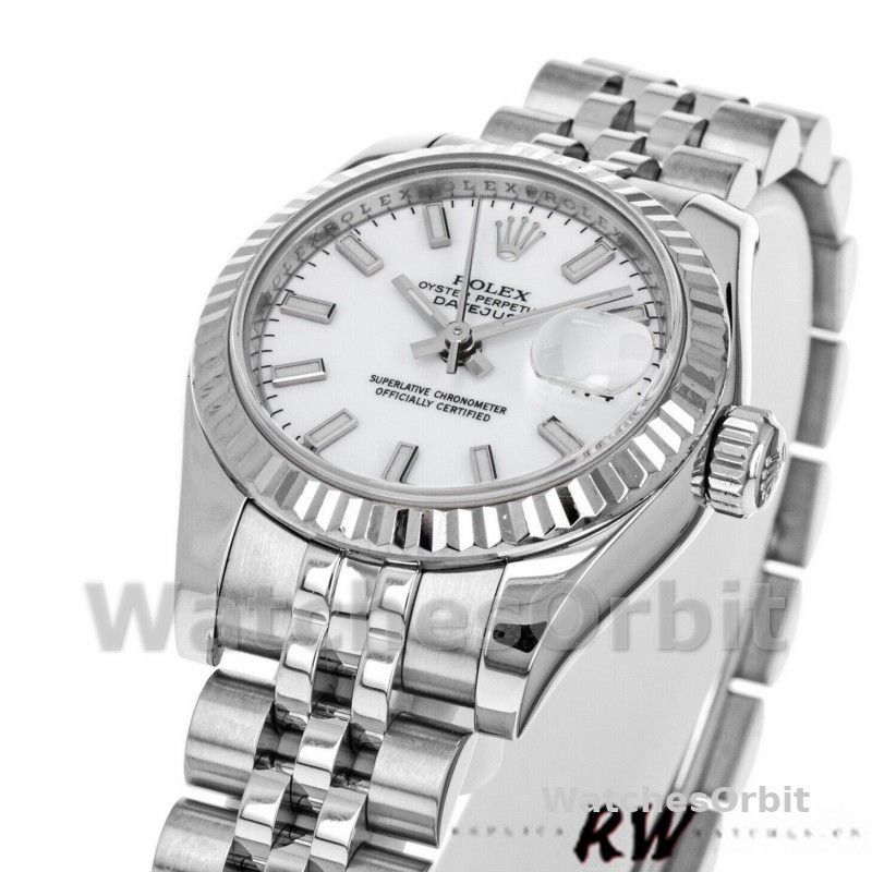 Rolex Datejust 179174 White Index Dial Fluted Bezel 26MM Lady Replica Watch