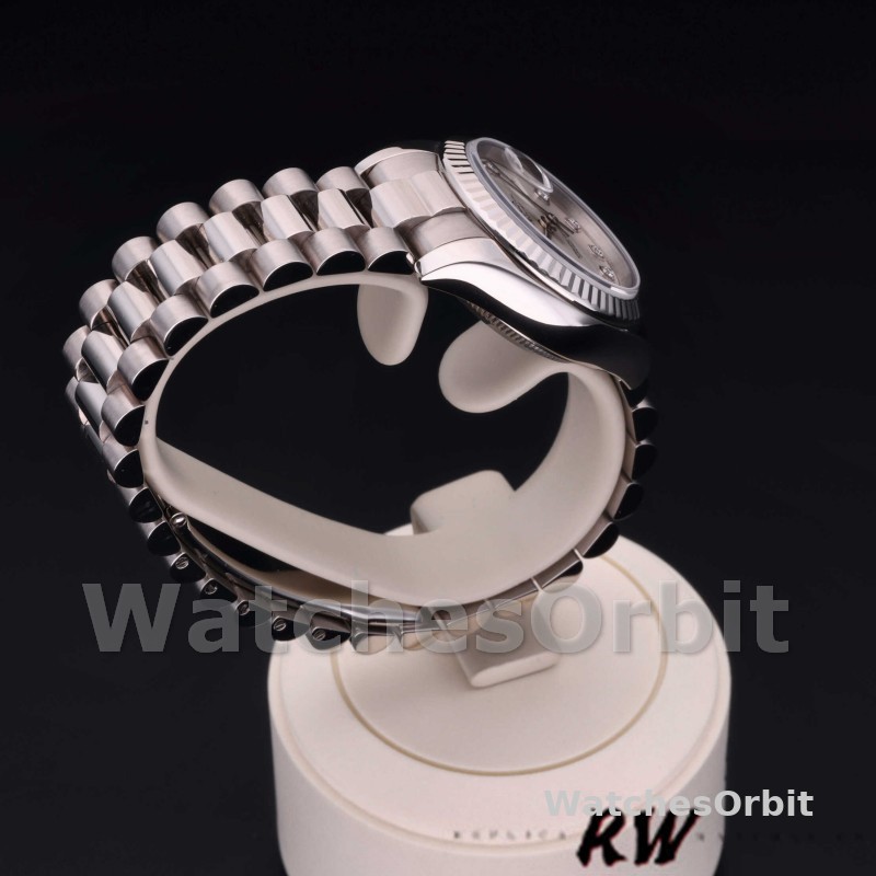 Rolex Datejust 179179 Silver Diamond Dial Fluted Bezel 26MM Lady Replica Watch