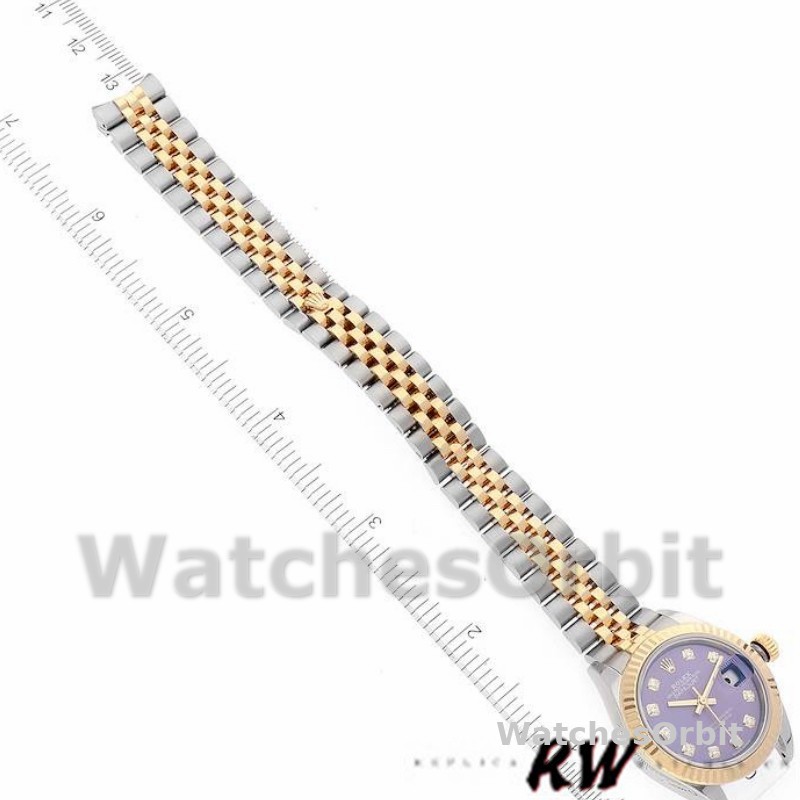 Rolex Datejust 279173 Lavender Purple Diamond Dial Fluted Bezel 28mm Lady Replica Watch