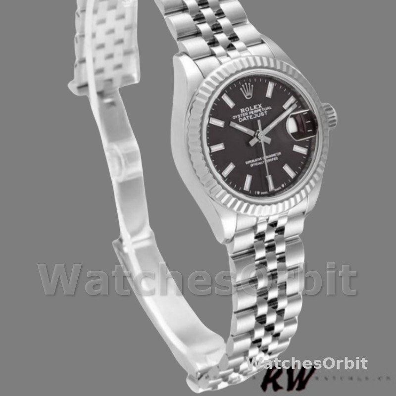 Rolex Datejust 279174 Stainless Steel Dark Grey Index Dial 28mm Lady Replica Watch
