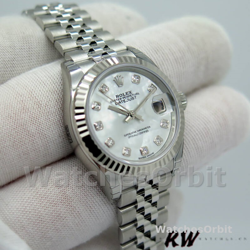 Rolex Datejust 279174 Stainless Steel Mother Of Pearl Diamond Dial 28mm Lady Replica Watch