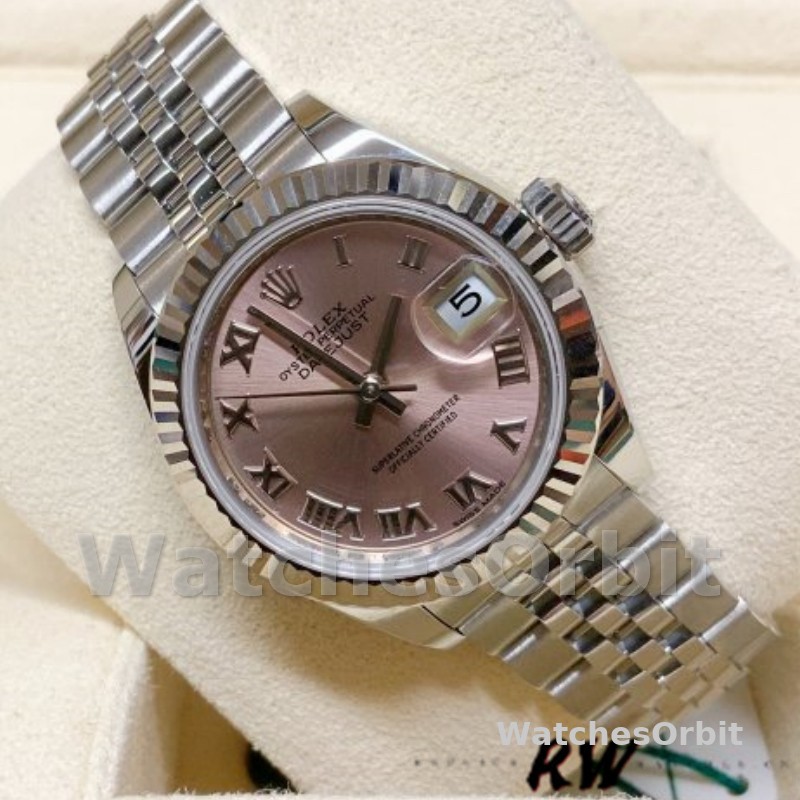 Rolex Datejust 279174 Stainless Steel Pink Roman Dial 28mm Lady Replica Watch