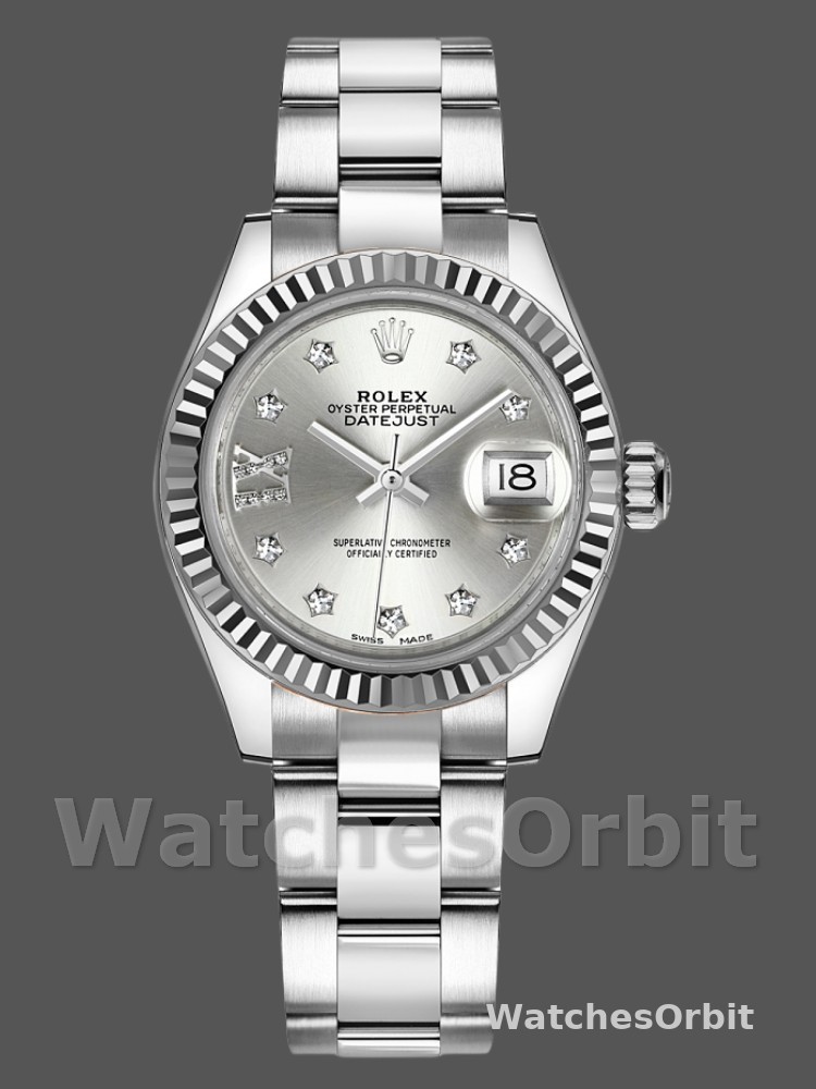 Rolex Datejust 279174 Stainless Steel Silver Diamond Dial 28mm Lady Replica Watch
