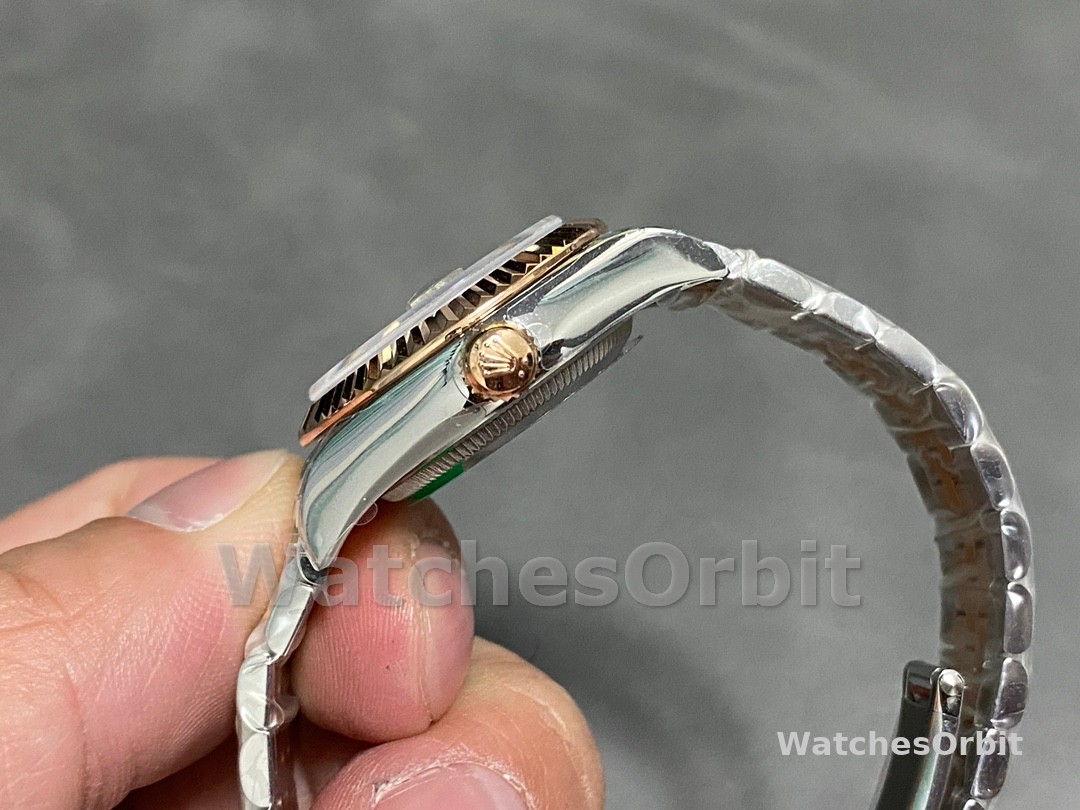 Rolex Datejust 28 Chocolate Index Steel & Rose Gold m279171 0017
