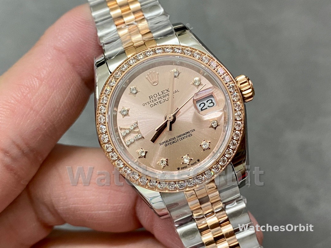 Rolex Datejust 28 Oystersteel and Everose Gold m279381rbr 0027 Women's Watch