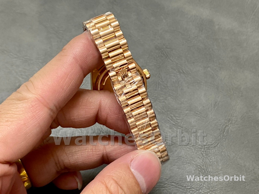 Rolex Datejust 28mm Everose Gold m279135rbr 0020 Aubergine Diamond President Women's Watch
