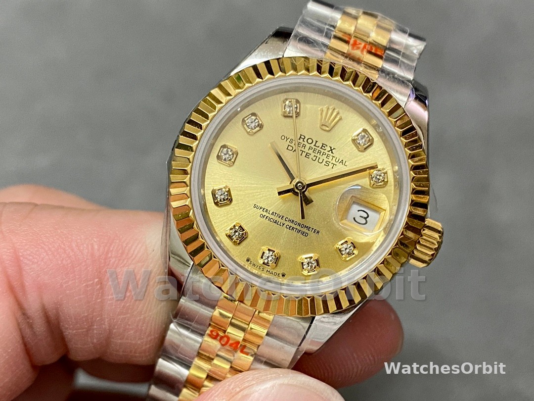 Rolex Datejust 28mm Stainless Steel and Yellow Gold m279173 0011 Women's Watch