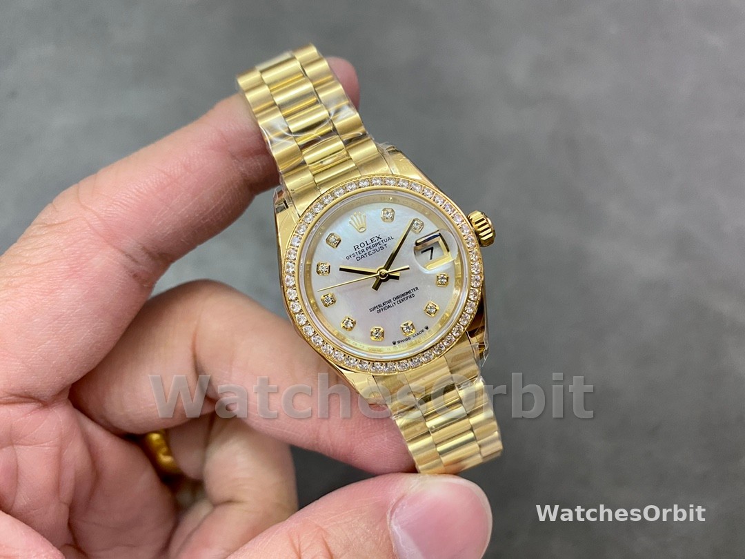 Rolex Datejust 28mm Yellow Gold MOP Dial M279138RBR 0015 Women's Watch