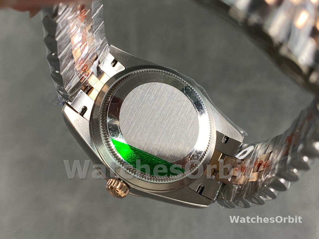 Rolex Datejust 31 Rose Gold Silver Floral Motif Diamond Dial Diamond Bezel m278381rbr 0032