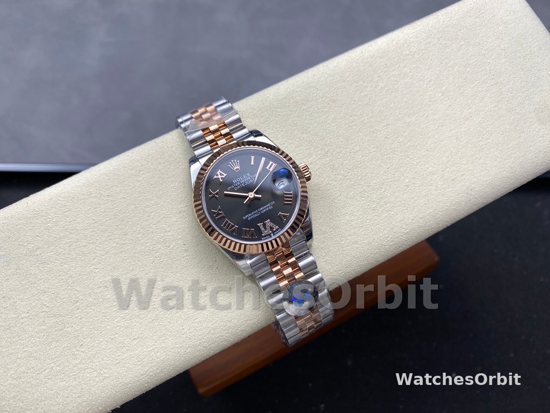 Rolex Datejust 31 Slate Grey Dial Diamond VI 278271 0030 Women's Watch