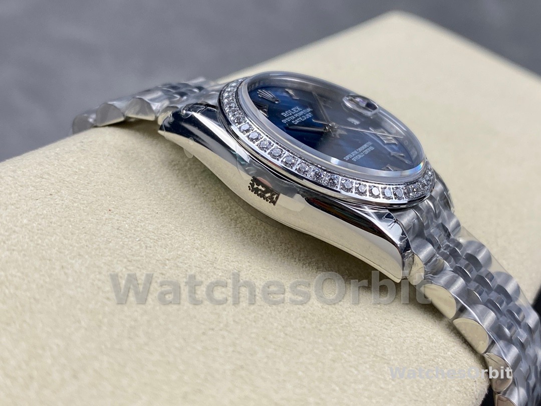 Rolex Datejust 31 Stainless Steel and White Gold Blue Roman Dial m278384rbr 0037 Women's Watch