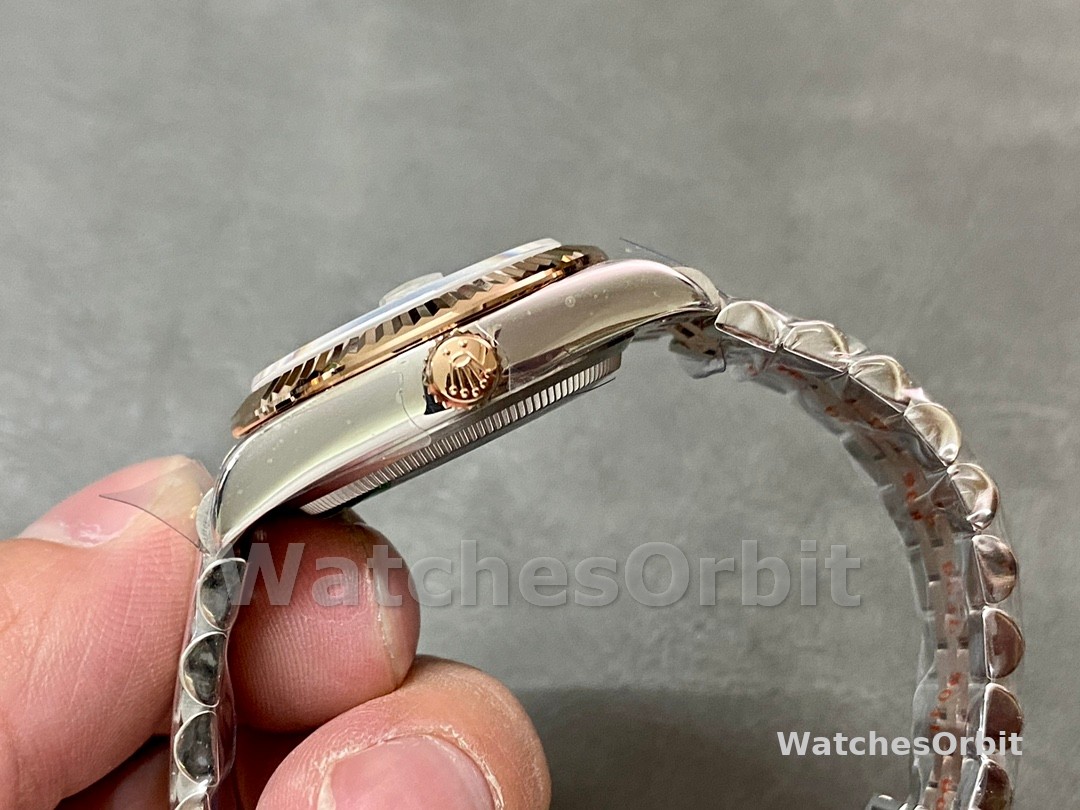 Rolex Datejust 31 Two Tone Silver Floral-Motif Diamond Bezel m278381rbr 0032 Women's Watch