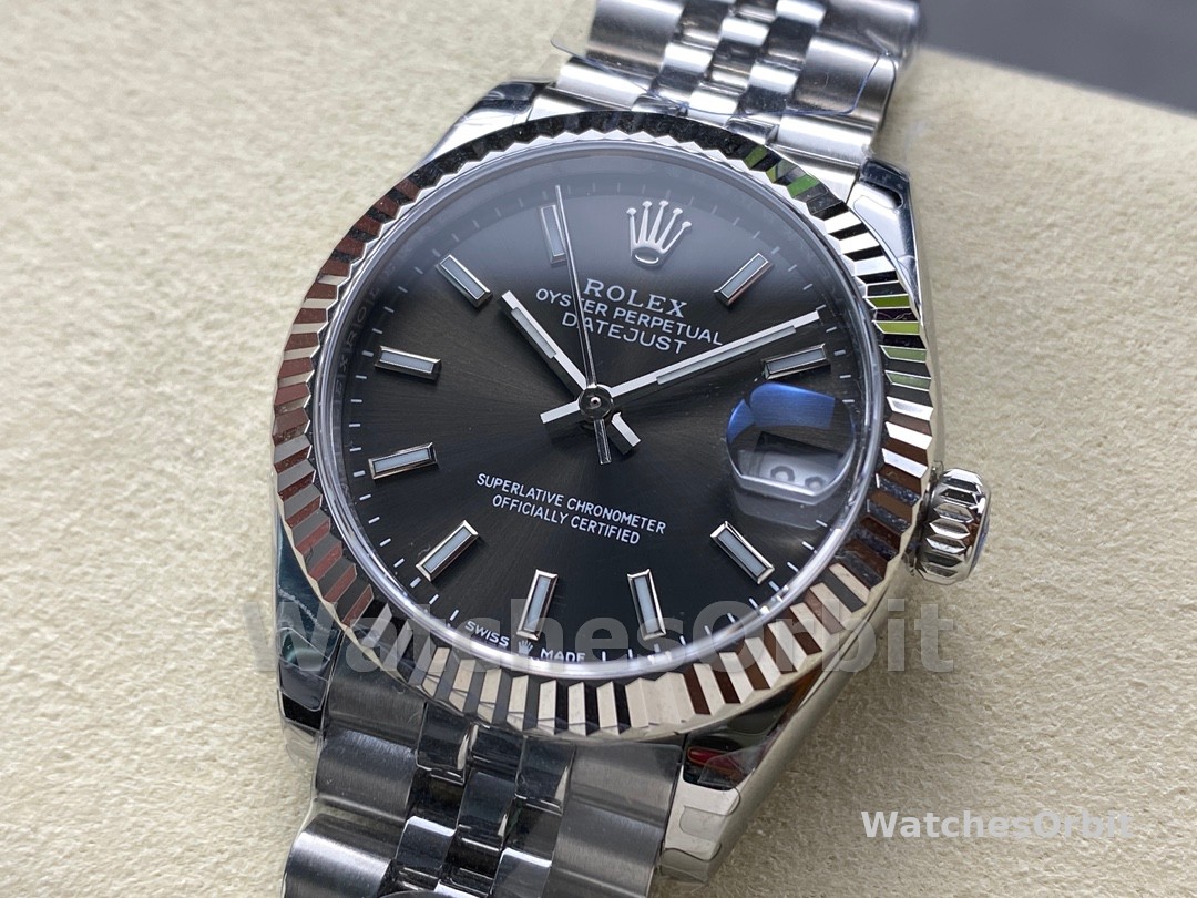 Rolex Datejust 31 White Gold & Steel Dark Grey Dial 278274 0016 Women's Watch
