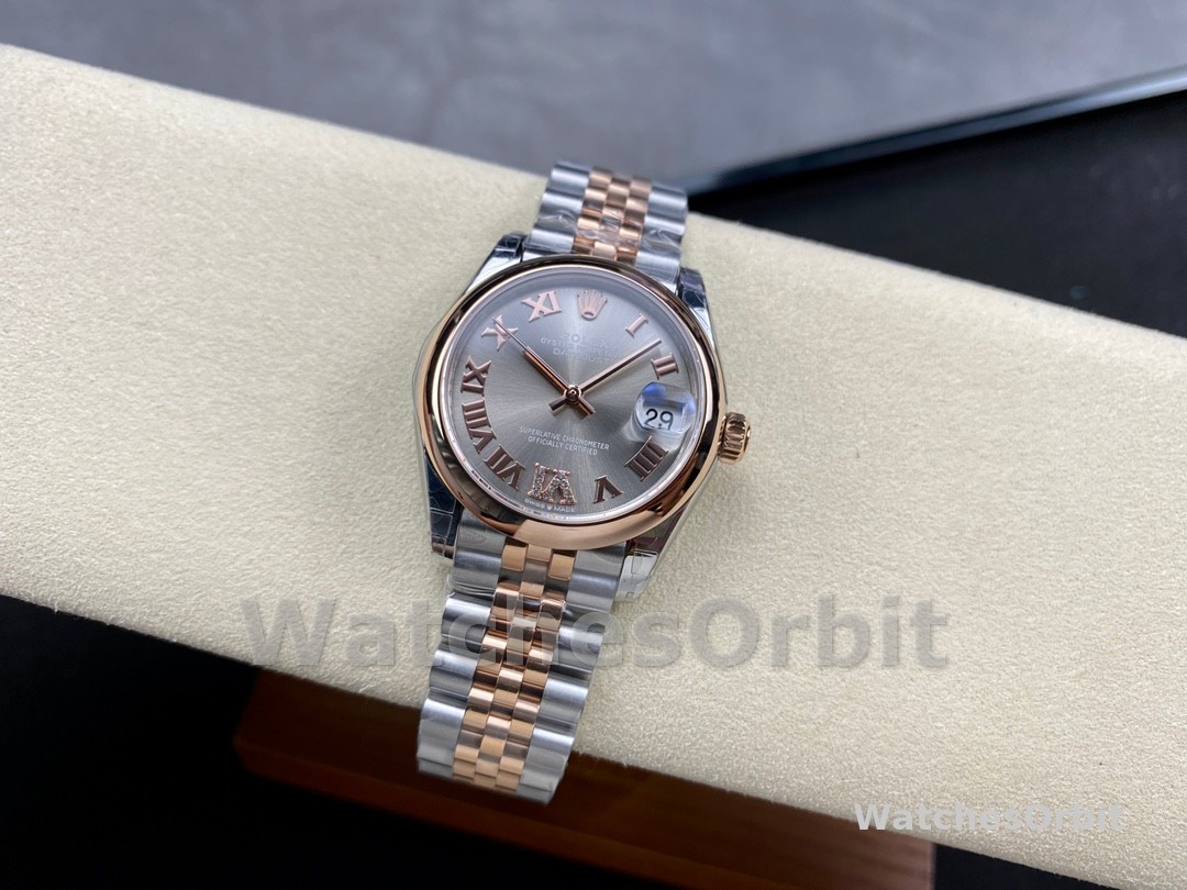 Rolex Datejust 31mm Stainless Steel and Rose Gold m278241 0030 Rhodium Roman VI Jubilee