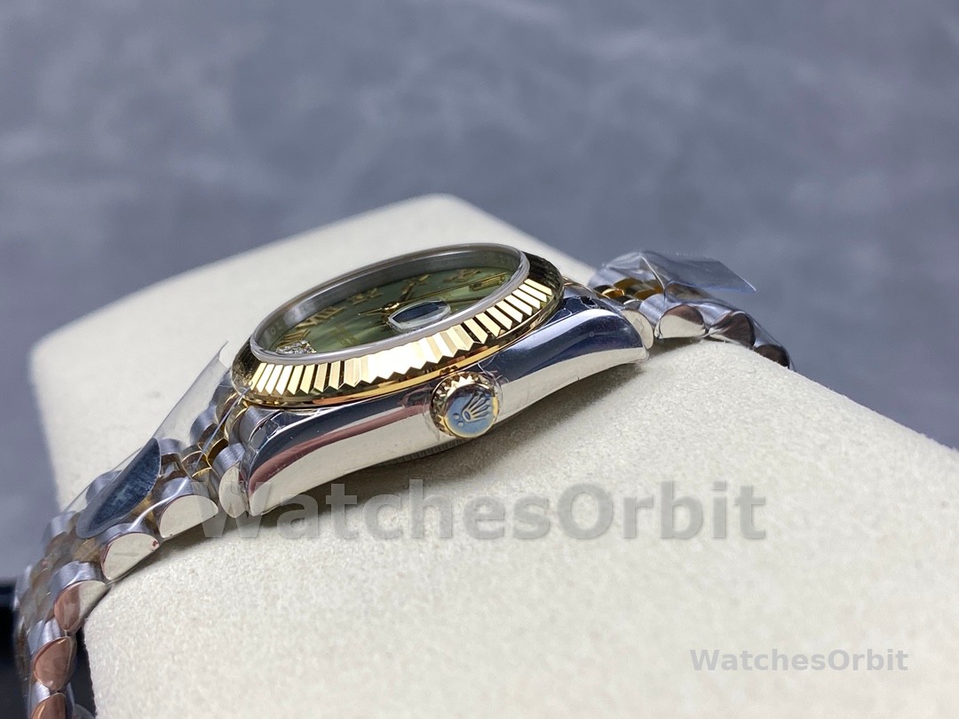 Rolex Datejust 31mm Stainless Steel and Yellow Gold 278273 0016 Green VI Roman Jubilee