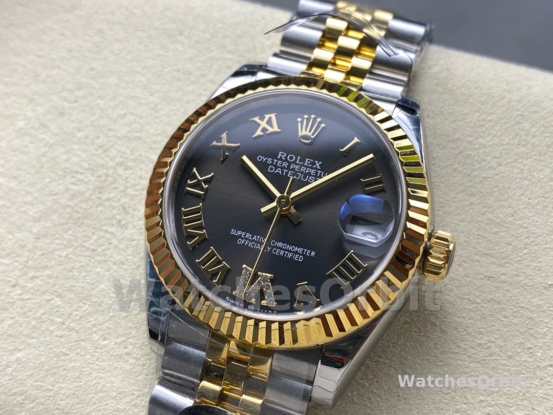 Rolex Datejust 31mm Stainless Steel and Yellow Gold 278273 0018 Grey VI Roman Jubilee