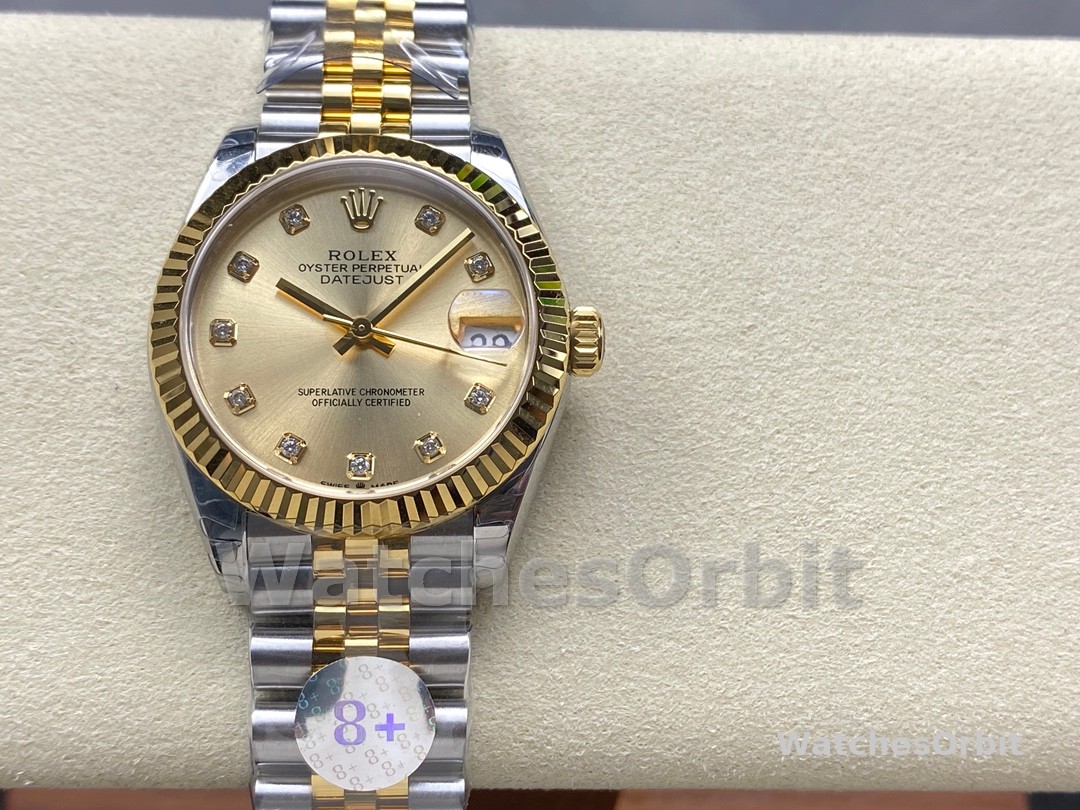 Rolex Datejust 31mm Stainless Steel and Yellow Gold 278273 0026 Champagne Diamond Jubilee