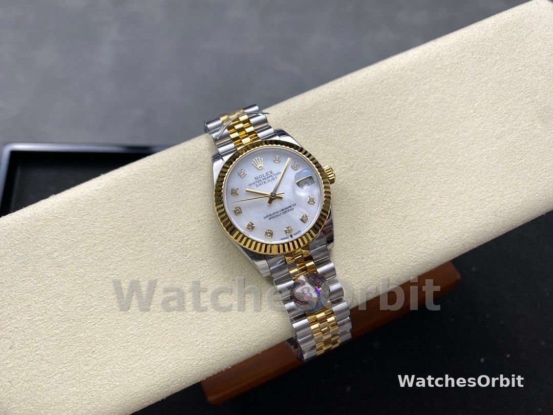 Rolex Datejust 31mm Stainless Steel and Yellow Gold 278273 0028 Mop Diamond Jubilee