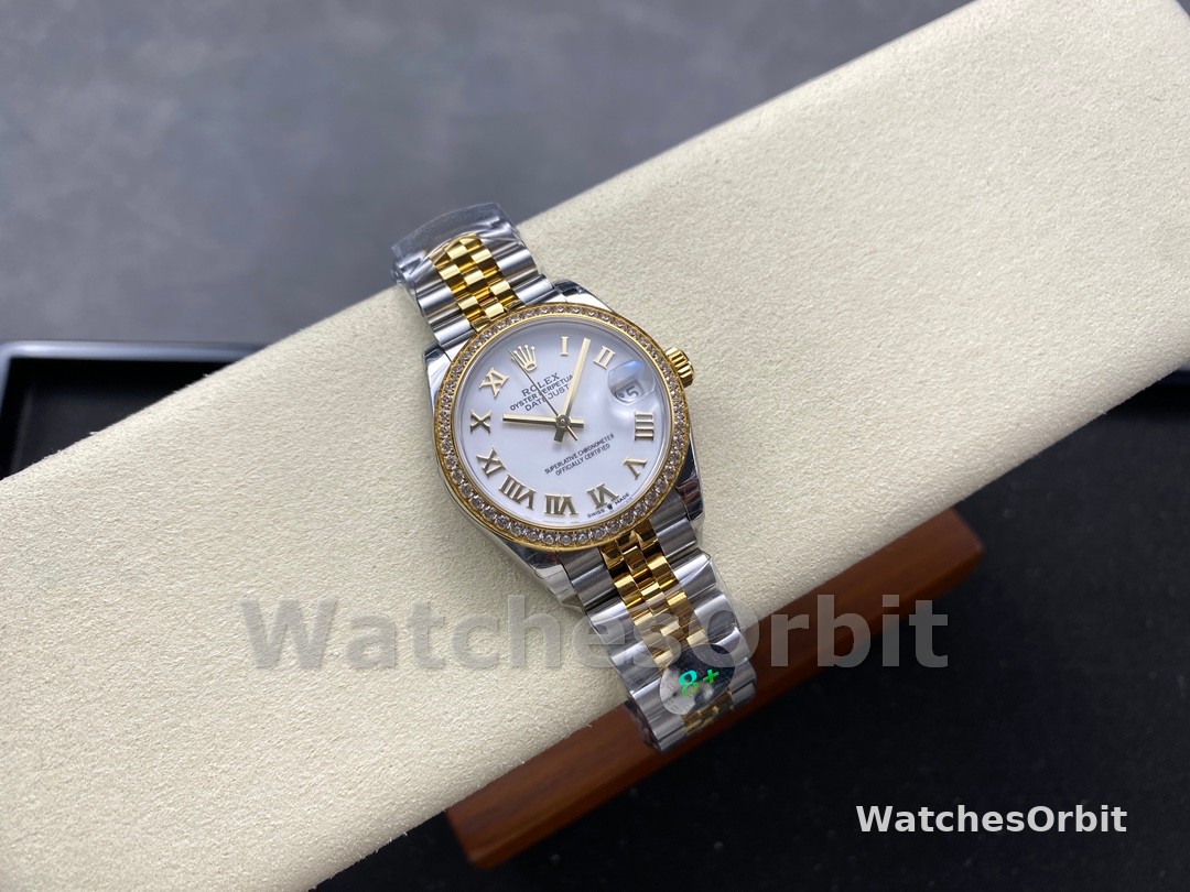 Rolex Datejust 31mm Stainless Steel and Yellow Gold 278383rbr 0002 White Roman Jubilee