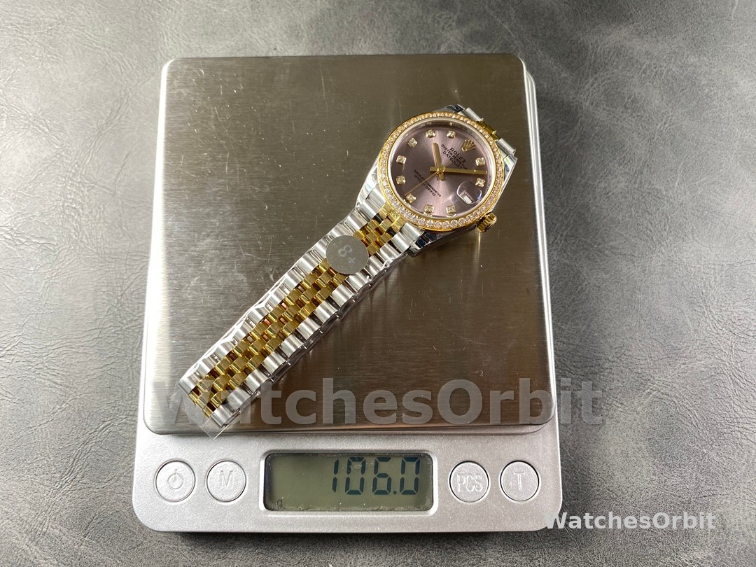 Rolex Datejust 31mm Stainless Steel and Yellow Gold 278383RBR 0022 Grey Diamond Jubilee