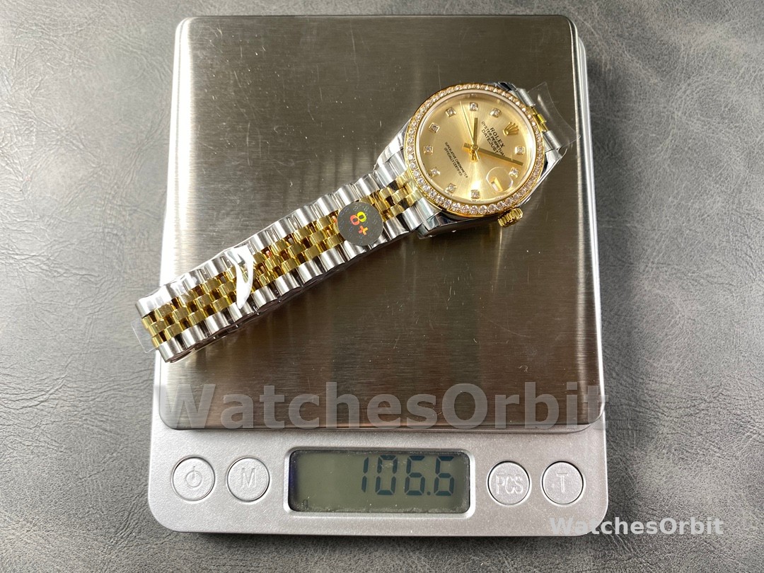 Rolex Datejust 31mm Stainless Steel and Yellow Gold 278383RBR 0026 Champagne Diamond Jubilee