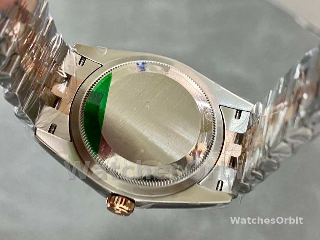 Rolex Datejust 36 Everose Gold Slate Diamond Pave Roman Dial m126231 0023 Women's Watch