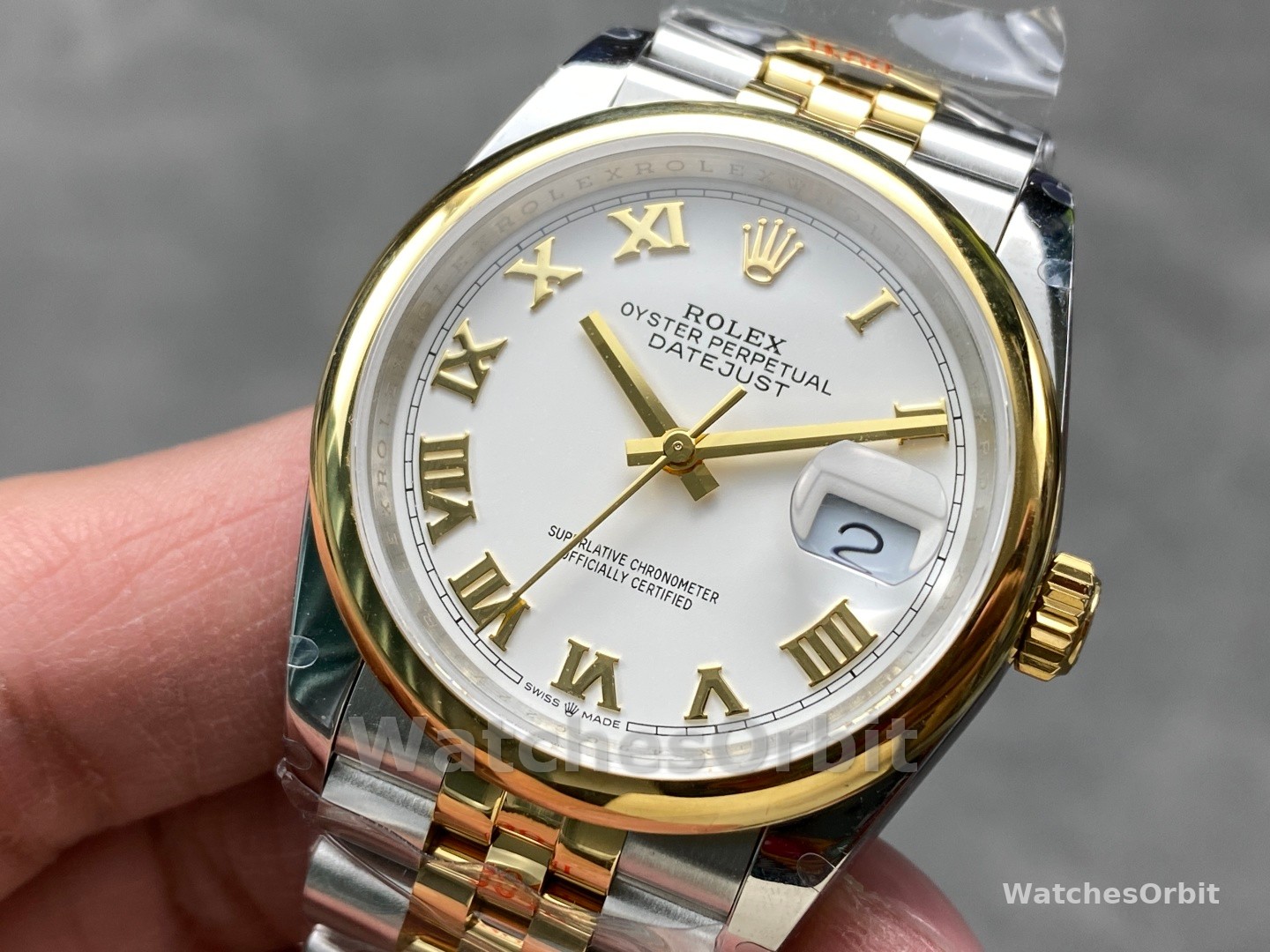 Rolex Datejust 36 Two Tone White Dial Roman Numerals 126203 0029