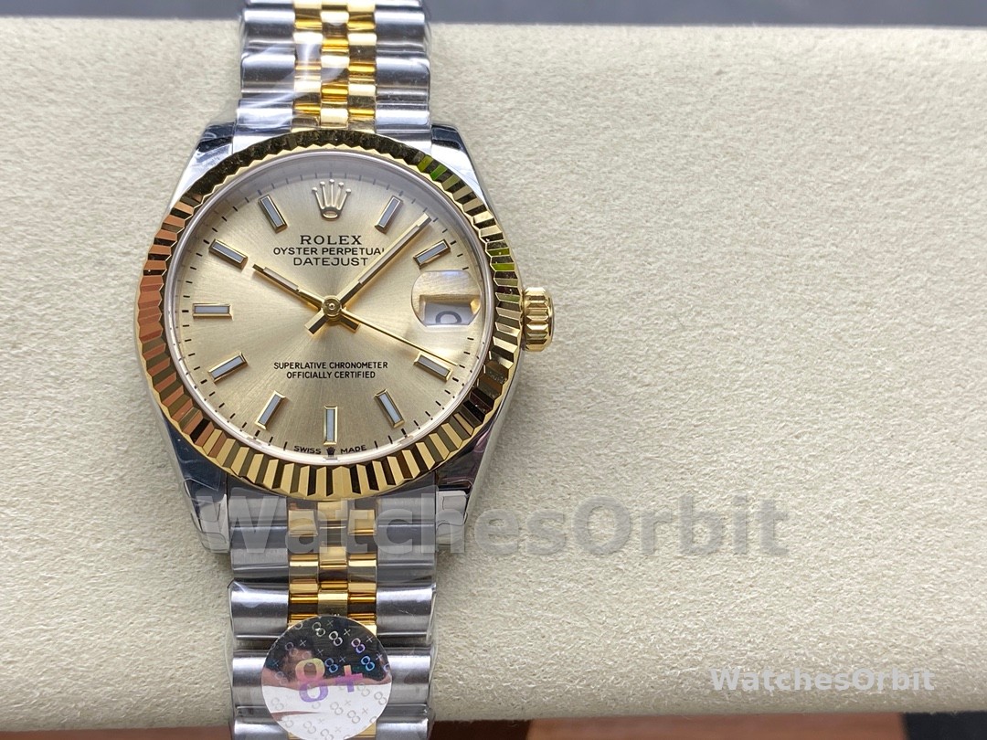 Rolex Datejust 36MM 126233 0015 Champagne Index Dial Fluted Bezel Unisex Replica Watch